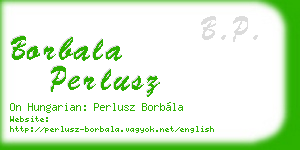 borbala perlusz business card